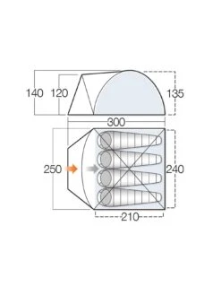 Vango Tay 400 - 4 Person Tent -Reata Bags Travel Shop M7D3N SQ4 0000000088 NO COLOR DGy