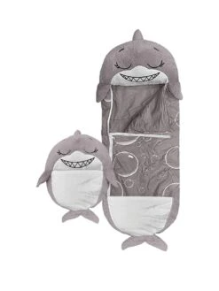 Happy Nappers Grey Shark Sleeping Bag - Large