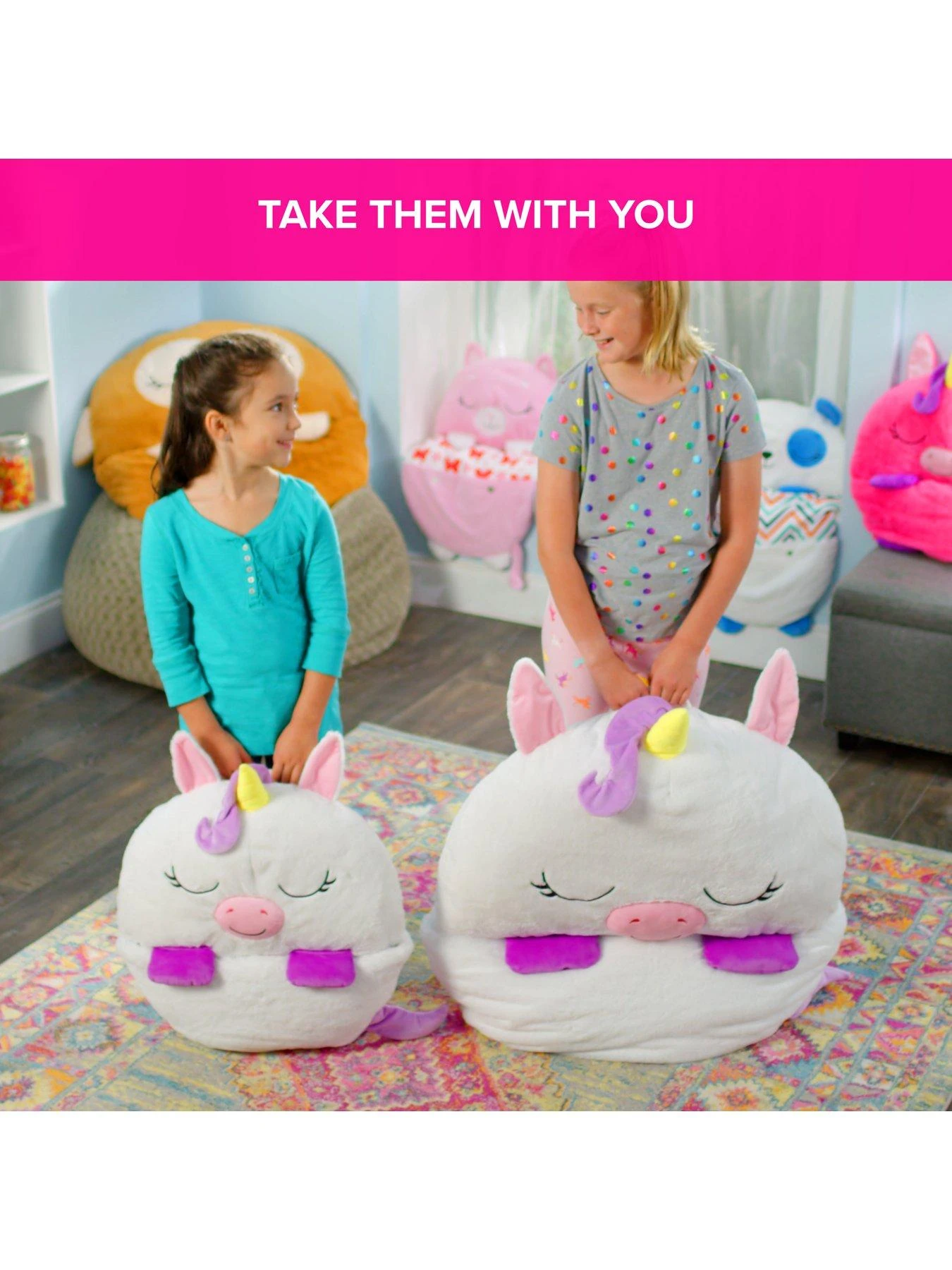 Happy Nappers White Unicorn Sleeping Bag - Large 5 Happy Nappers White Unicorn Sleeping Bag - Large - Image 3