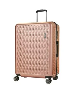 Rock Luggage Allure Large 8-Wheel Suitcase - Rose Pink