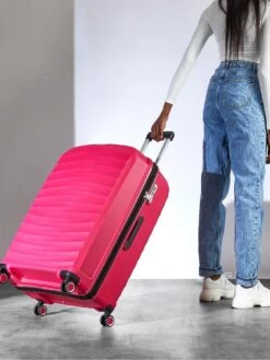 Rock Luggage Sunwave Large 8-Wheel Suitcase - Pink 12 Rock Luggage Sunwave Large 8-Wheel Suitcase - Pink -Reata Bags Travel Shop RDDD4 SQ4 0000000088 NO COLOR SLd1