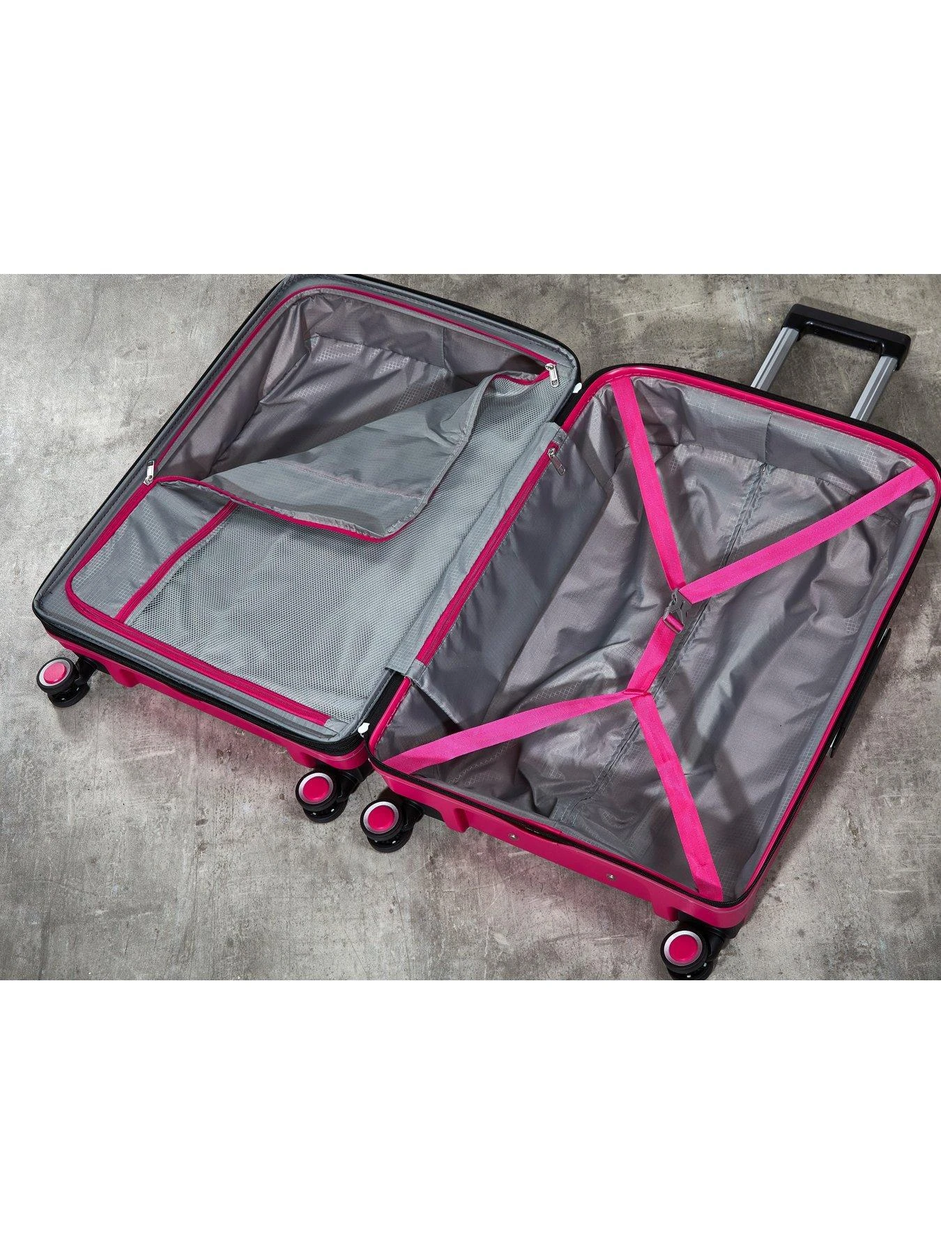 Rock Luggage Sunwave Large 8-Wheel Suitcase - Pink 8 Rock Luggage Sunwave Large 8-Wheel Suitcase - Pink - Image 6