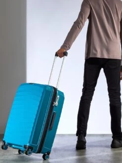 Rock Luggage Sunwave Medium 8-Wheel Suitcase - Blue -Reata Bags Travel Shop RDDDC SQ4 0000000088 NO COLOR SLd1