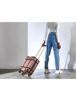 Rock Luggage Vintage Carry-on 8-Wheel Suitcase - Rose Pink -Reata Bags Travel Shop RDDEW SQ4 0000000088 NO COLOR SLd1
