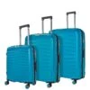 Rock Luggage Sunwave 8-Wheel Suitcases - 3 Piece Set - Blue