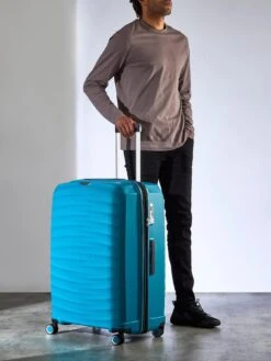 Rock Luggage Sunwave 8-Wheel Suitcases - 3 Piece Set - Blue -Reata Bags Travel Shop RJUWY SQ7 0000000020 BLUE DGy