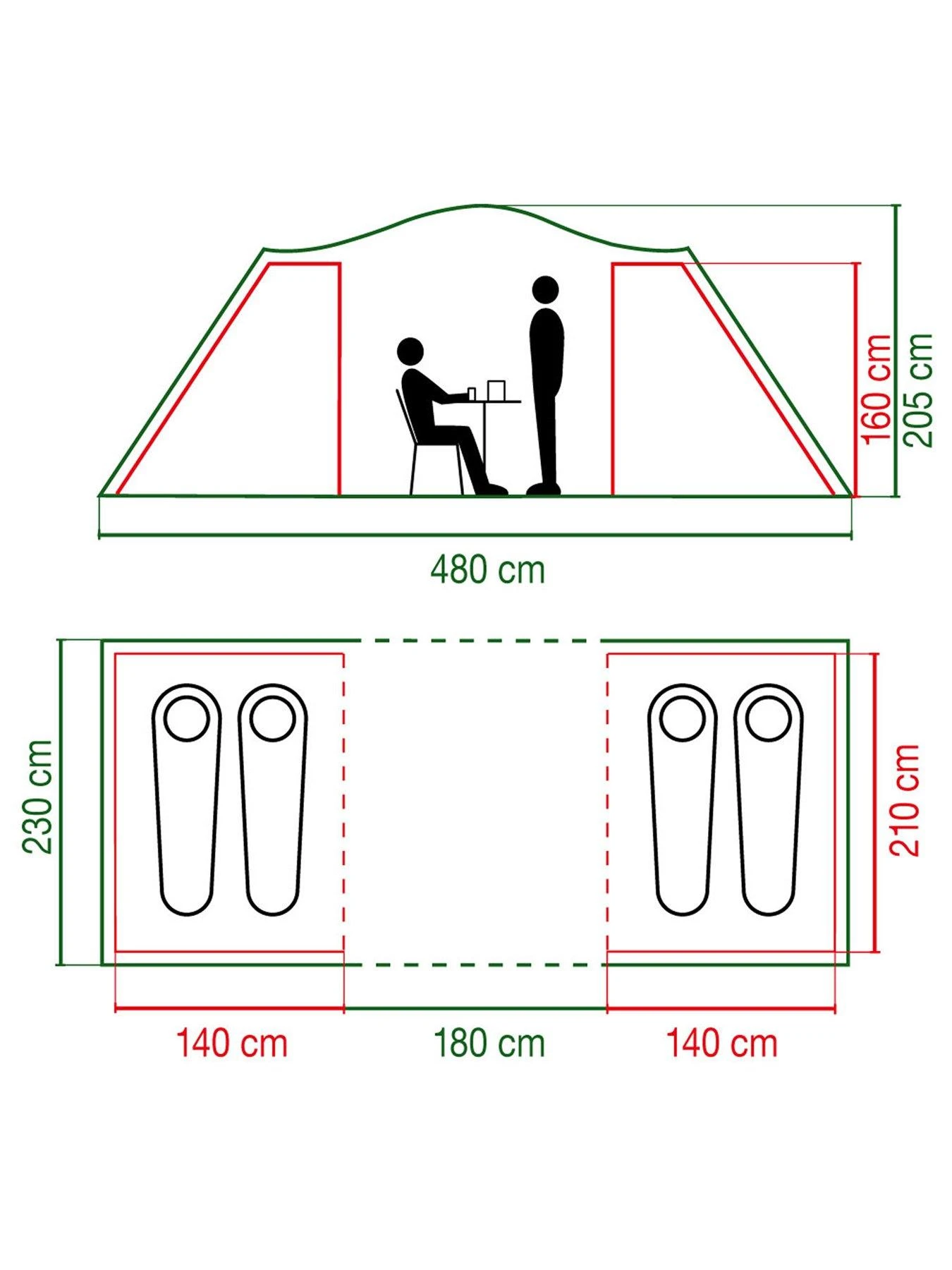 Coleman Spruce Falls 4, Blackout Bedroom Family Tent, 4 Person 9 Coleman Spruce Falls 4, Blackout Bedroom Family Tent, 4 Person - Image 7