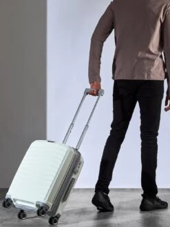 Rock Luggage Sunwave 8-Wheel Suitcase Cabin - White -Reata Bags Travel Shop RYPUE SQ4 0000000013 WHITE SLd1