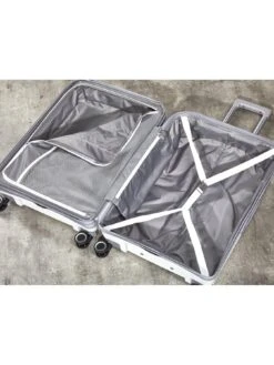 Rock Luggage Sunwave 8-Wheel Suitcase Cabin - White -Reata Bags Travel Shop RYPUE SQ6 0000000013 WHITE SLd3