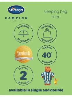 Silentnight Sleeping Bag Liner Double -Reata Bags Travel Shop T4ETJ SQ7 0000000088 NO COLOR DGy