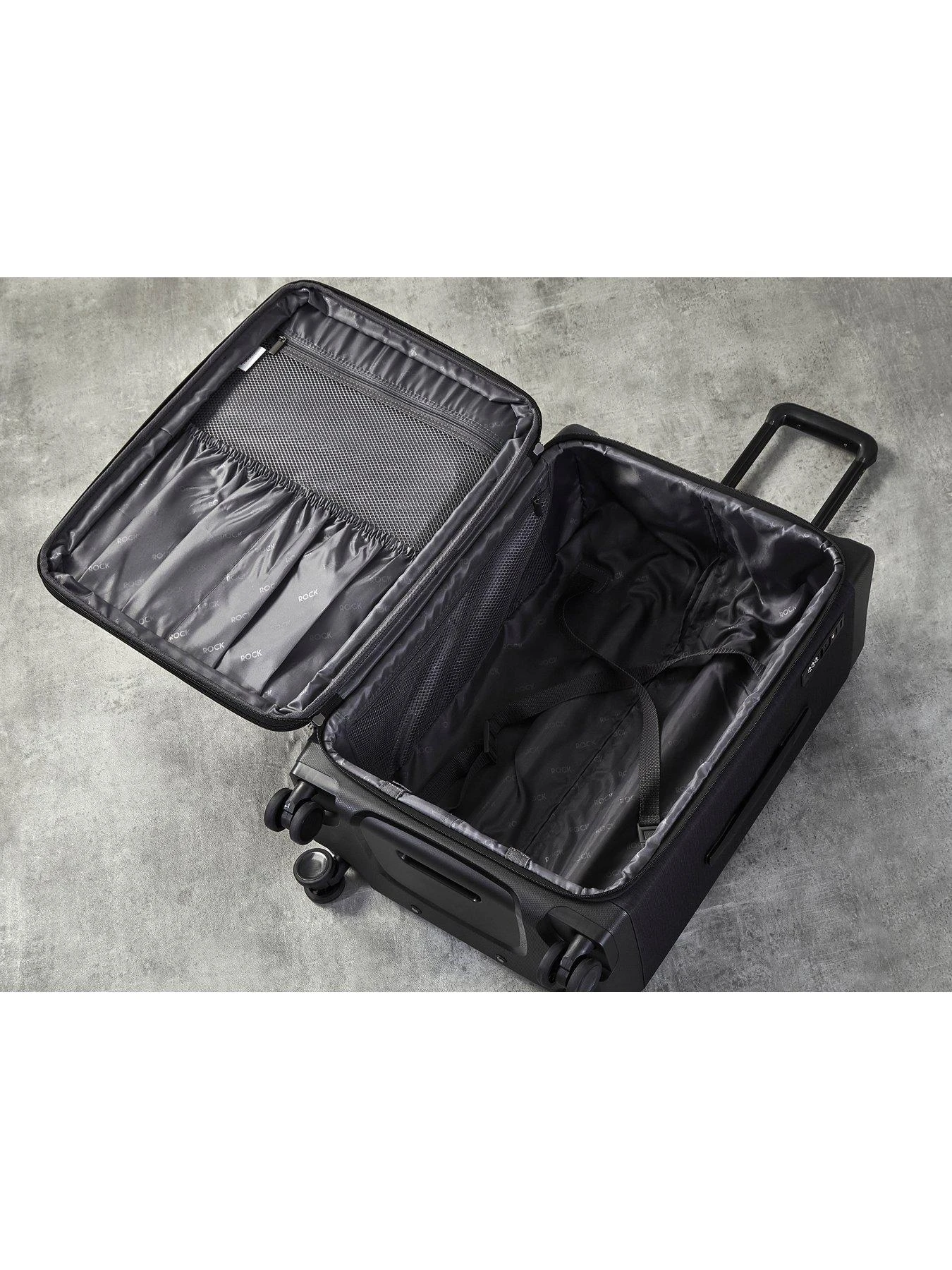 Rock Luggage Parker 8-Wheel Suitcases 3 Piece Set - Black 7 Rock Luggage Parker 8-Wheel Suitcases 3 Piece Set - Black - Image 5