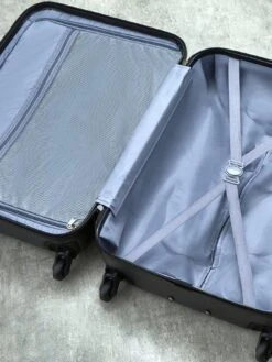 Rock Luggage Byron 4 Wheel Hardsell Cabin Suitcase - Charcoal -Reata Bags Travel Shop U9PQ9 SQ3 0000000005 GREY SLd