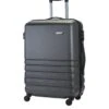 Rock Luggage Byron 4 Wheel Hardsell Medium Suitcase - Charcoal -Reata Bags Travel Shop U9PQA SQ1 0000000005 GREY SLf