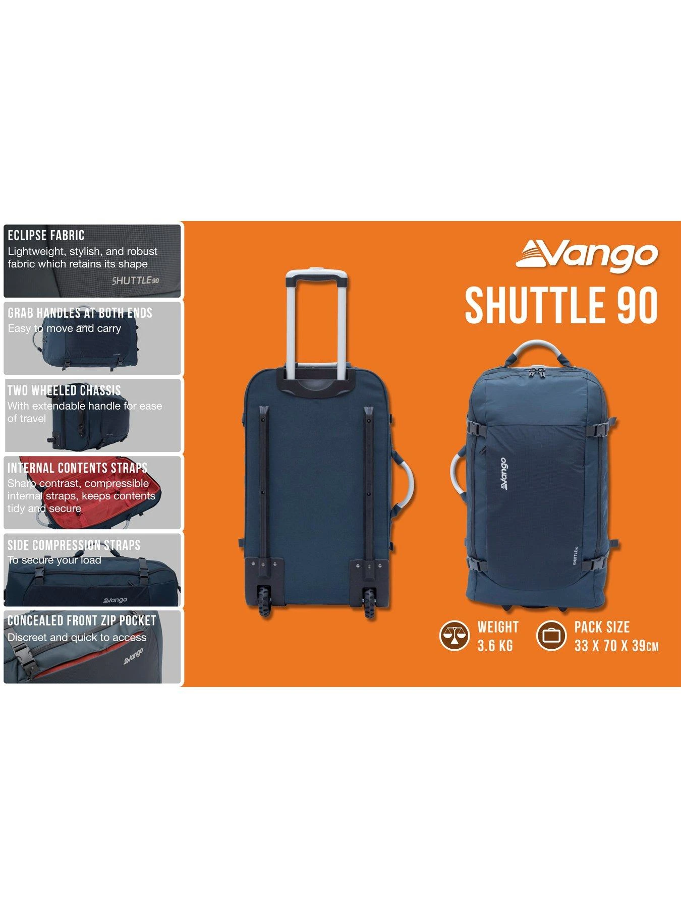 Vango Shuttle 90 Medium Suitcase 9 Vango Shuttle 90 Medium Suitcase - Image 7