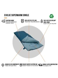 Vango Evolve Superwarm Single Sleeping Bag -Reata Bags Travel Shop ULFV3 SQ6 0000000099 N A SLd3