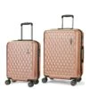 Rock Luggage Allure 2 Piece Set Hardshell 8 Wheel Spinner - ROSE PINK -Reata Bags Travel Shop URWNG SQ1 0000000063 PINK SLf