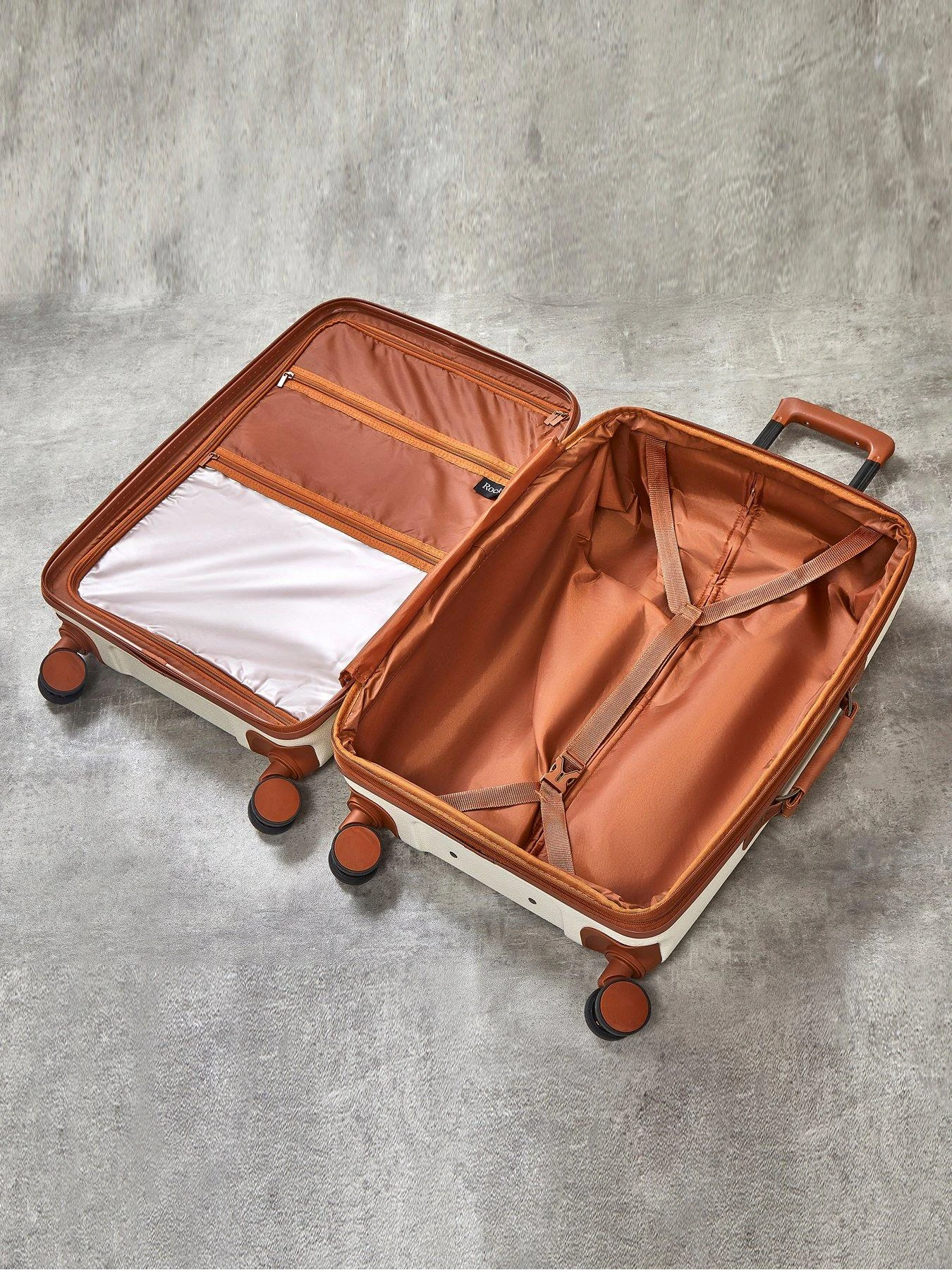 Rock Luggage Carnaby 8 Wheel Hardshell Large Suitcase - Cream 7 Rock Luggage Carnaby 8 Wheel Hardshell Large Suitcase - Cream - Image 5