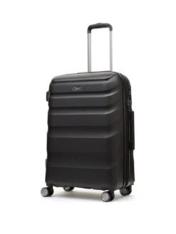 Rock Luggage Bali 8 Wheel Hardshell Medium Suitcase - Black