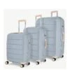 Rock Luggage Tulum 3 Piece Set Hardshell 8 Wheel Spinner - Grey -Reata Bags Travel Shop UYVH7 SQ1 0000000005 GREY SLf