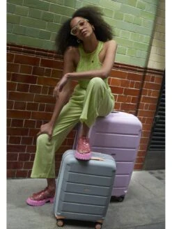 Rock Luggage Tulum 3 Piece Set Hardshell 8 Wheel Spinner - Grey -Reata Bags Travel Shop UYVH7 SQ7 0000000005 GREY DGy