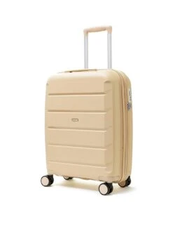 Rock Luggage Tulum 8 Wheel Hardshell Cabin Suitcase - Beige