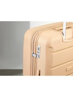 Rock Luggage Tulum 8 Wheel Hardshell Cabin Suitcase - Beige -Reata Bags Travel Shop UYVHW SQ7 0000000108 BEIGE DGy