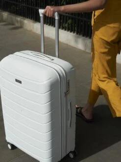 Rock Luggage Prime 8 Wheel Hardshell Cabin Suitcase - White -Reata Bags Travel Shop UYVJ8 SQ7 0000000013 WHITE DGy