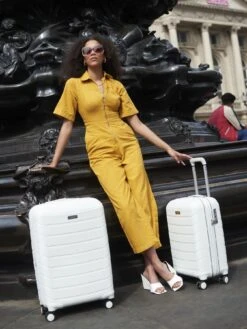 Rock Luggage Prime 8 Wheel Hardshell Large Suitcase - White -Reata Bags Travel Shop UYVJA SQ7 0000000013 WHITE DGy