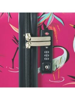 Sara Miller Small Pink Heron 4 Wheel Trolley Suitcase -Reata Bags Travel Shop V2UVT SQ4 0000000088 NO COLOR SLd1
