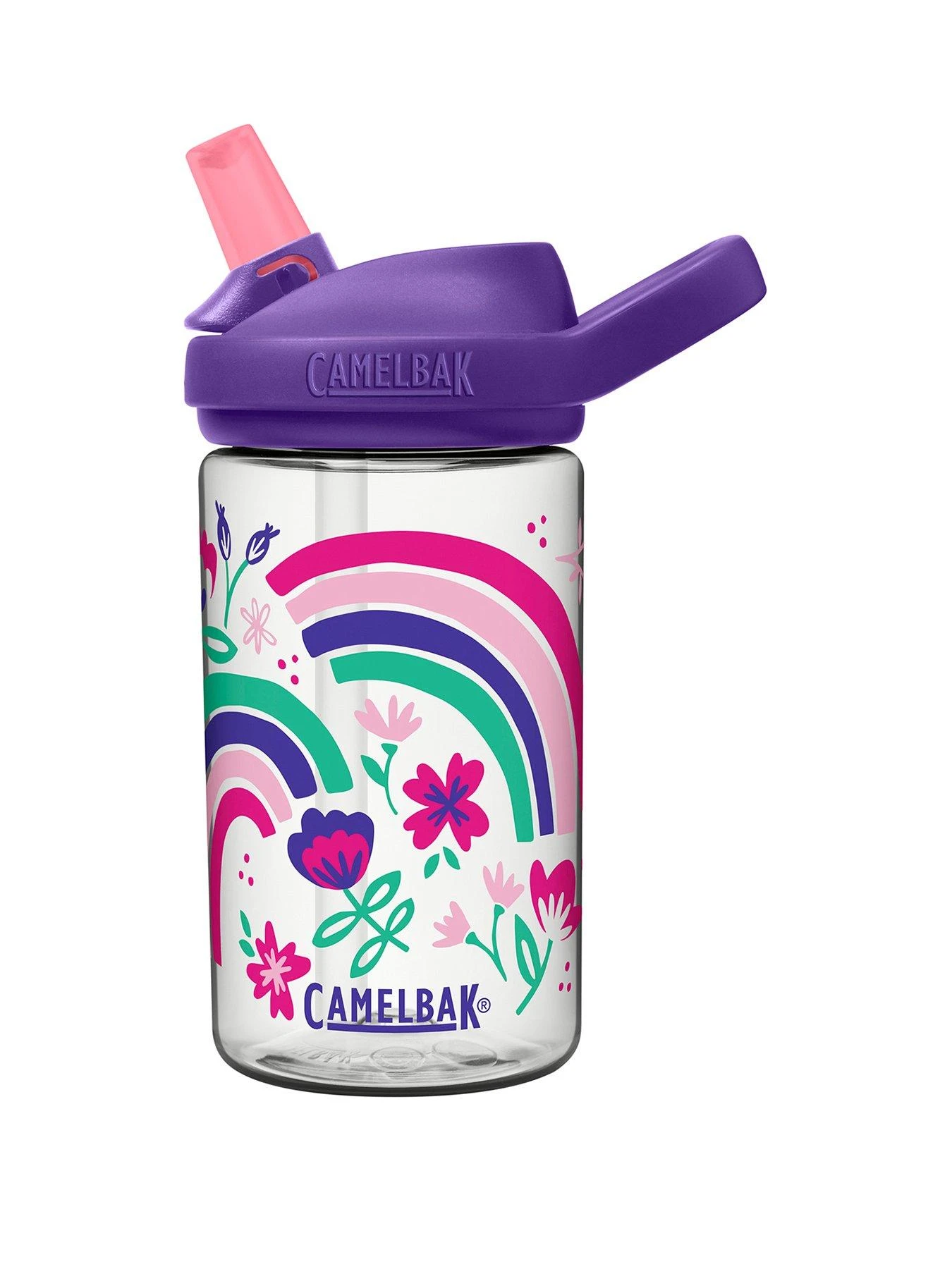 Camelbak Eddy+ Kids 14oz, Rainbow Floral Water Bottle 3 Camelbak Eddy+ Kids 14oz, Rainbow Floral Water Bottle