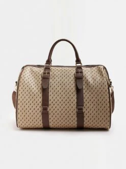 River Island Monogram Oversized Barrel -Reata Bags Travel Shop VBLQC SQ3 0000000108 BEIGE SLd