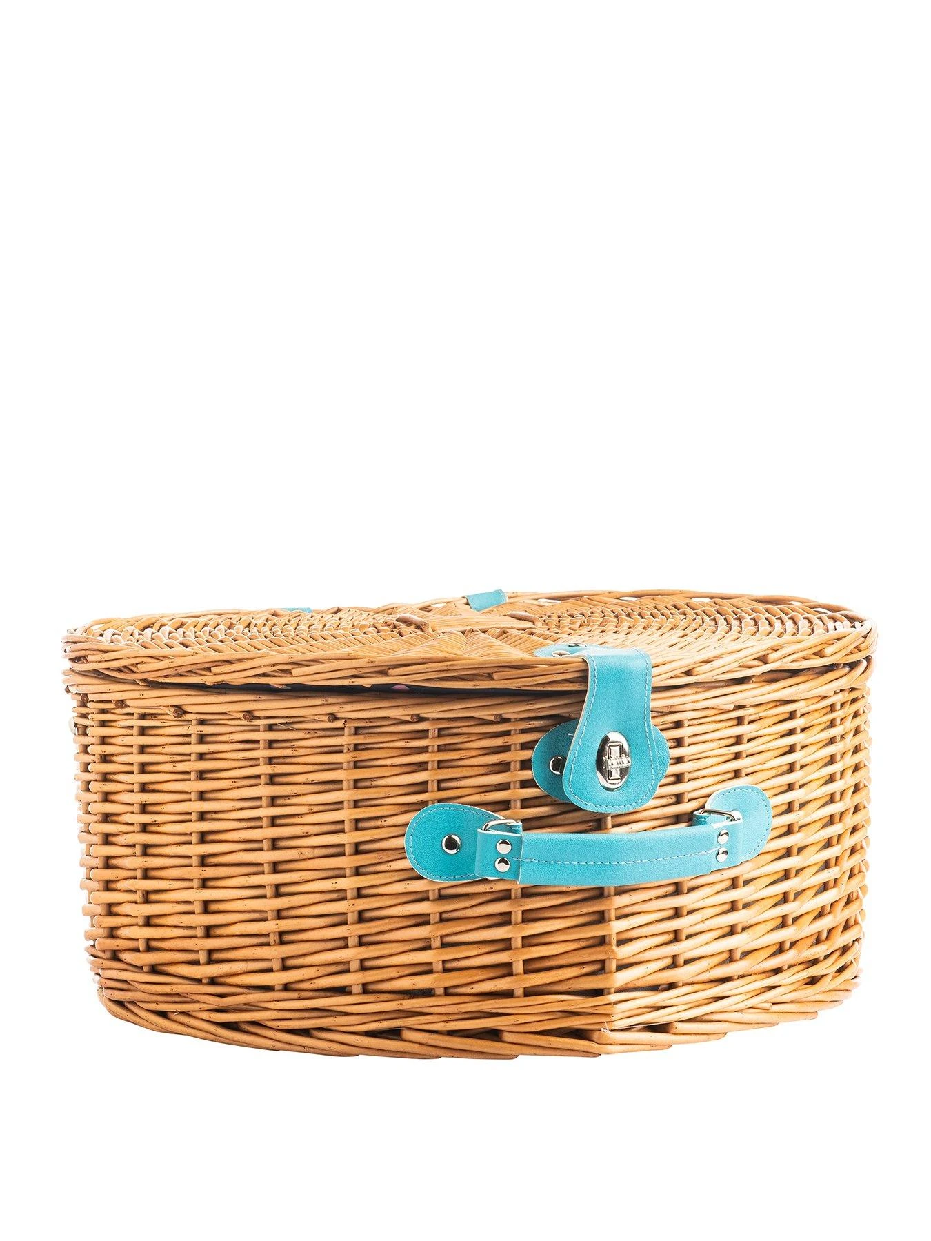 BEAU & ELLIOT Confetti Mini - 2 Person Heart Shape Filled Wicker Picnic Basket Set 4 BEAU & ELLIOT Confetti Mini - 2 Person Heart Shape Filled Wicker Picnic Basket Set - Image 2