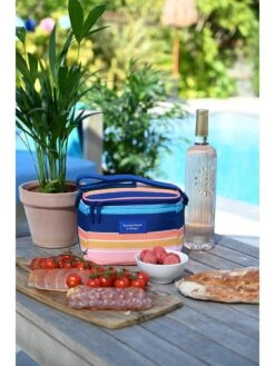 Navigate Riviera Insulated Personal Picnic Cool Bag - Stripe -Reata Bags Travel Shop VD8WX SQ3 0000000099 N A SLd