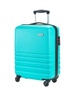 Rock Luggage Bryon 4 Wheel Hardshell TSA Cabin Suitcase - Turquoise