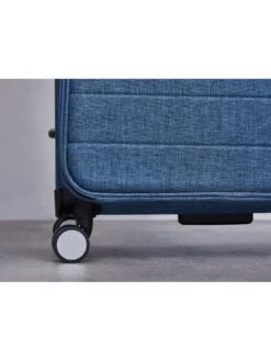 Rock Luggage Rocklite DLX 8 Wheel Soft Unique Lightweight Cabin Suitcase - Denim Blue -Reata Bags Travel Shop VENZY SQ3 0000000020 BLUE SLd