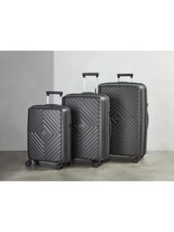 Rock Luggage Infinity 8 Wheel Hardshell Medium Suitcase - Charcoal -Reata Bags Travel Shop VEO03 SQ7 0000000071 CHARCOAL SLd4