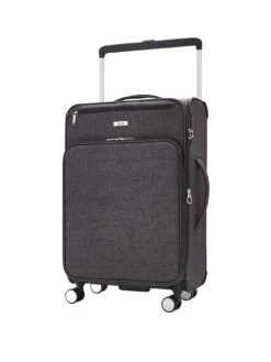 Rock Luggage Rocklite DLX 8 Wheel Soft Unique Lightweight Medium Suitcase - Charcoal