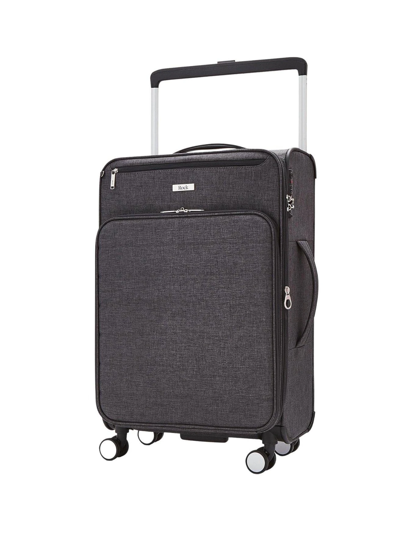 Rock Luggage Rocklite DLX 8 Wheel Soft Unique Lightweight Medium Suitcase - Charcoal 3 Rock Luggage Rocklite DLX 8 Wheel Soft Unique Lightweight Medium Suitcase - Charcoal