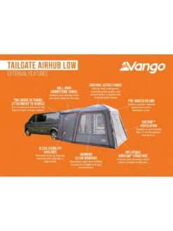 Vango Tailgate AirHub Low Drive-Away Awning -Reata Bags Travel Shop VFWE2 SQ6 0000000099 N A SLd3