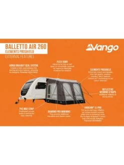 Vango Balletto Air 260 Elements ProShield Caravan Awning -Reata Bags Travel Shop VFWEC SQ7 0000000005 GREY SLd4
