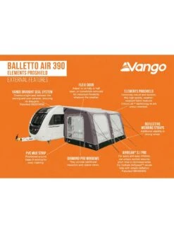 Vango Balletto Air 390 Elements ProShield Caravan Awning -Reata Bags Travel Shop VFWED SQ7 0000000005 GREY SLd4