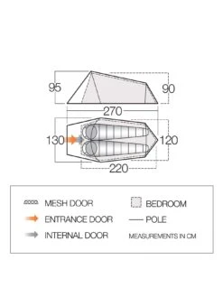 Vango Soul 200 CLR 2 Man Tent -Reata Bags Travel Shop VFWF0 SQ3 0000000020 BLUE SLd