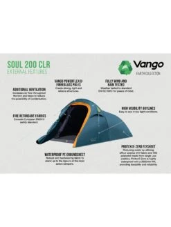 Vango Soul 200 CLR 2 Man Tent -Reata Bags Travel Shop VFWF0 SQ6 0000000020 BLUE SLd3