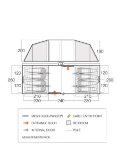 Vango Castlewood Air 800XL Package AirBeam Tent (8 Person) -Reata Bags Travel Shop VFWF8 SQ4 0000000047 GREEN SLd1