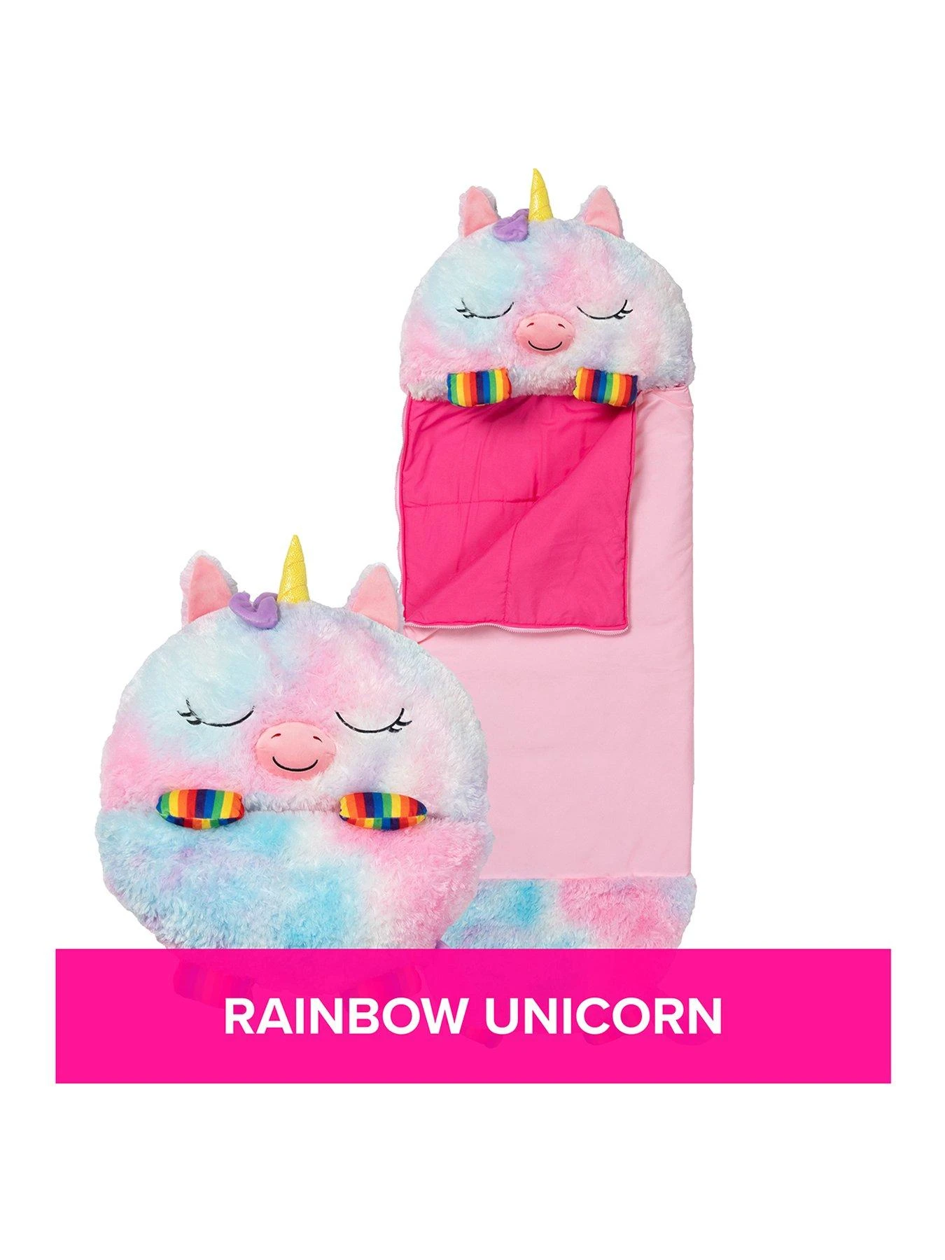 Happy Nappers Rainbow Unicorn Sleeping Bag - Medium 4 Happy Nappers Rainbow Unicorn Sleeping Bag - Medium - Image 2