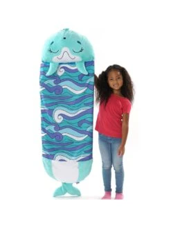 Happy Nappers Blue Disco Dolphin Sleeping Bag - Large -Reata Bags Travel Shop VGMDZ SQ5 0000000020 BLUE SLd2