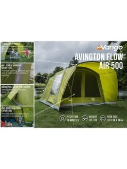 Vango Avington Flow Air 500 Herbal -Reata Bags Travel Shop VGTNZ SQ4 0000000047 GREEN SLd1