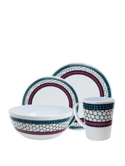 Streetwize Accessories 16 Pce Melamine Set - Honeycomb