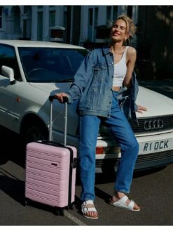 Rock Luggage Lisbon Medium Suitcase Pink -Reata Bags Travel Shop VLJZQ SQ6 0000000063 PINK SLd3