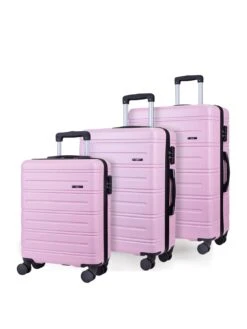 Rock Luggage Lisbon 3 Pc Set Pink